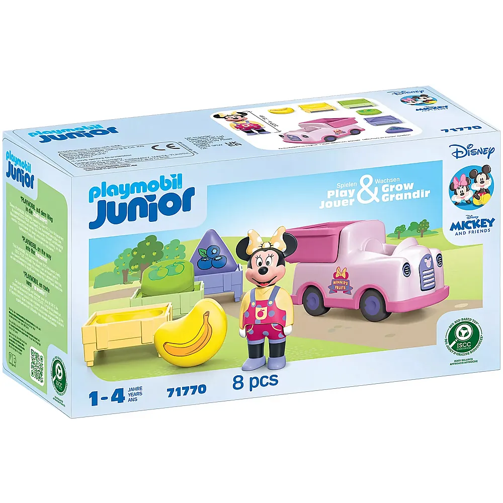 PLAYMOBIL Junior Minnie Mouse Minnie Maus' Obst-Transporter mit Sortierspass 71770