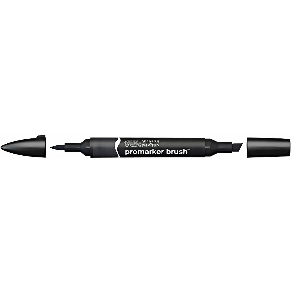 meinspielzeug - Winsor & Newton Promarker Brush mit 2 Spitzen Schwarz | Farbe & Kreide