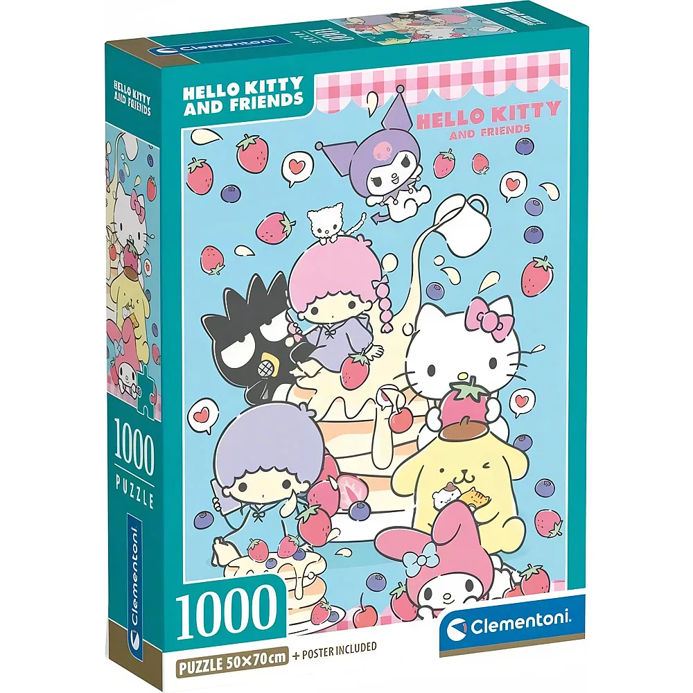 Clementoni Puzzle Hello Kitty 1000 Teile Compact Box