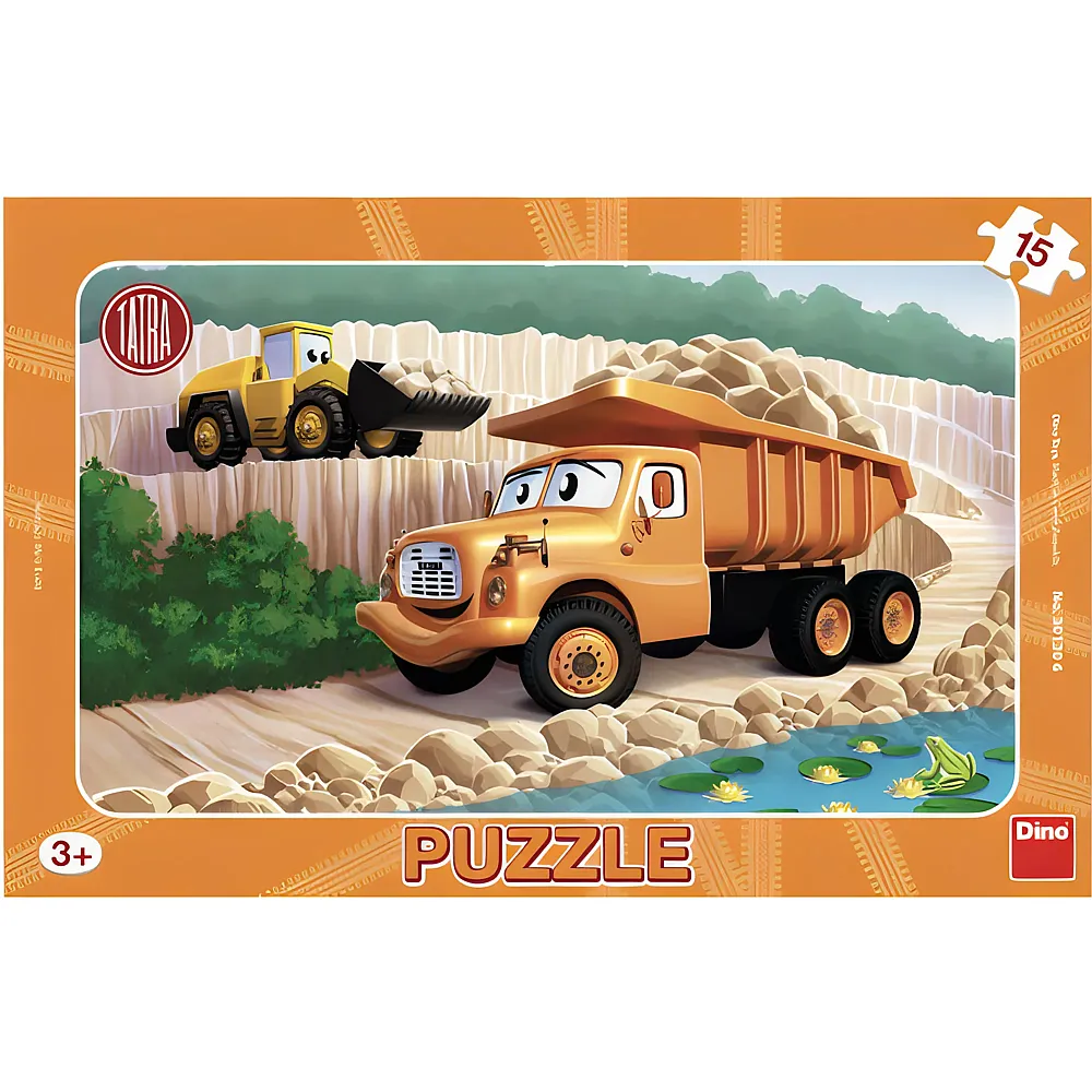 meinspielzeug - Dino Puzzle Tatra 15Teile | Rahmenpuzzle