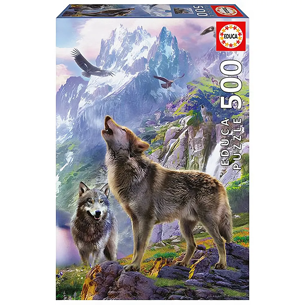 Educa Puzzle W�lfe in den Bergen 500Teile