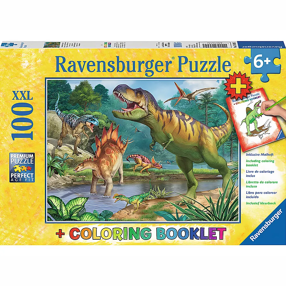 Ravensburger Puzzle Welt der Dinosaurier 100XXL