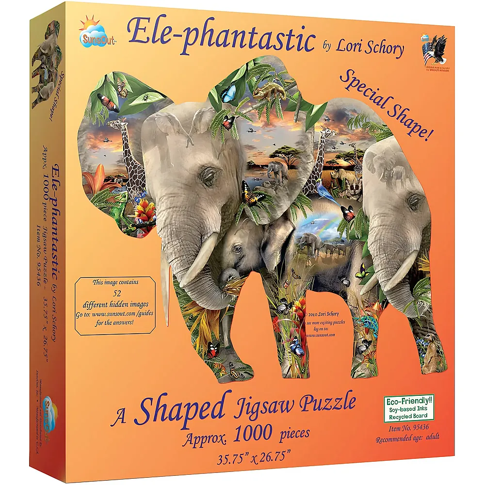 SunsOut Puzzle Lori Schory Ele-Phantastic - 1000 Teile