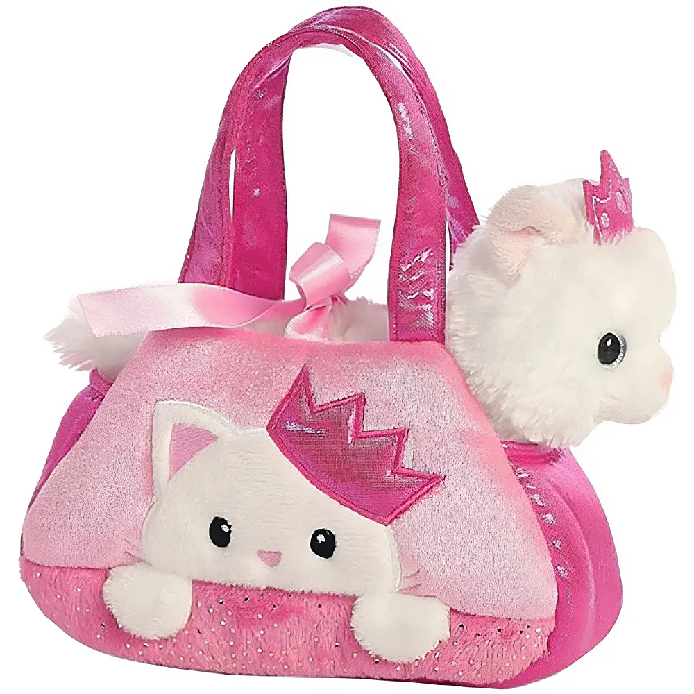 meinspielzeug - Aurora Fancy Pals Katze in Tasche - 20 cm | Katzen Pl�sch
