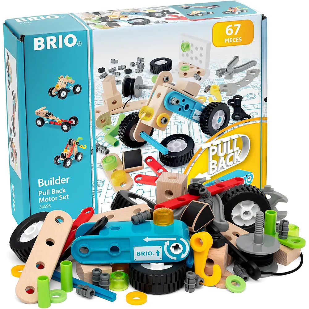Brio Nachziehmotor-Konstruktionsset 67Teile