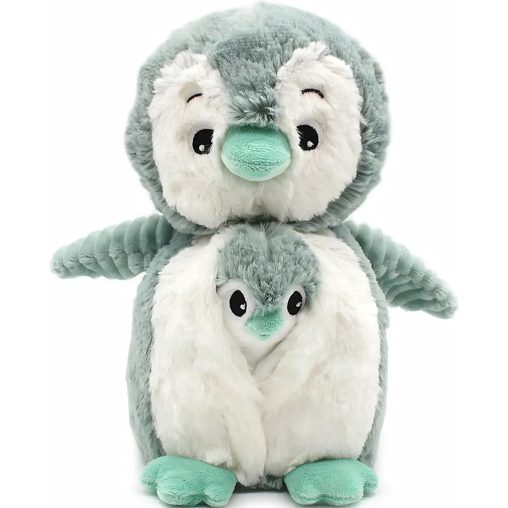 Les D�glingos Iglou die Pinguin-Mama mit Baby - 16 cm