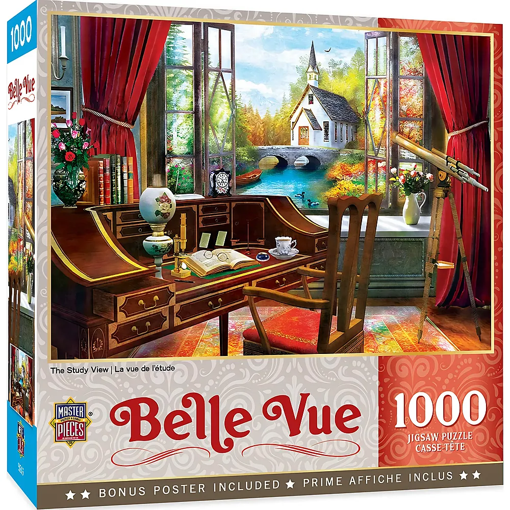 Master Pieces Puzzle Belle Vue The Study View 1000Teile