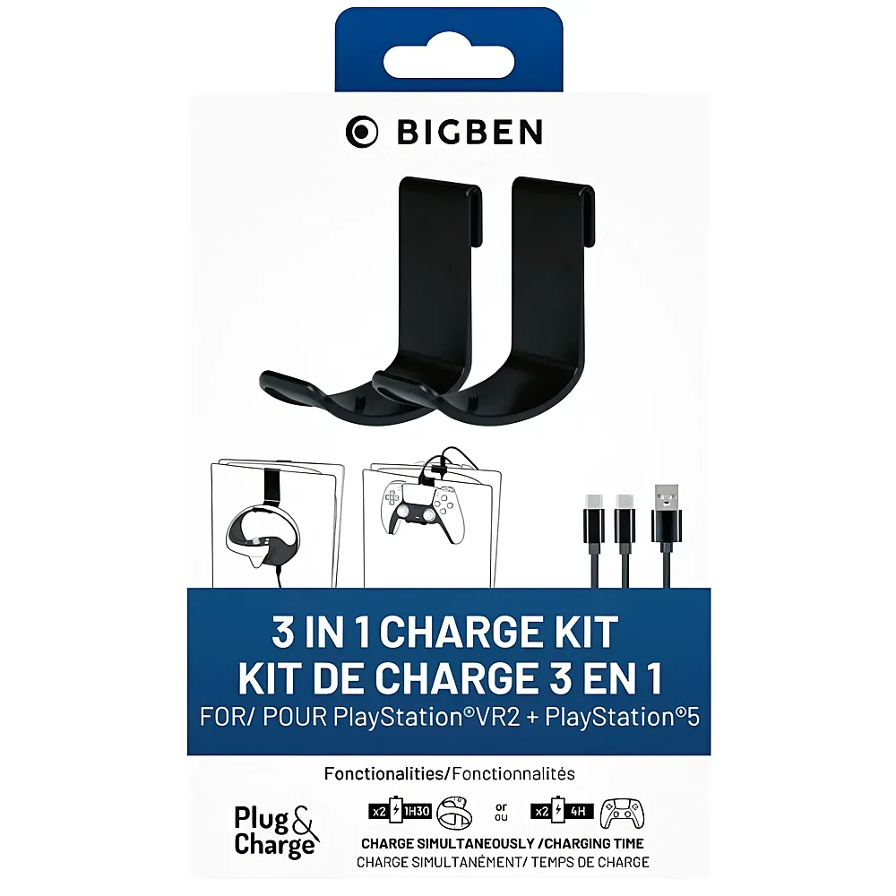 BigBen PlayStation VR2 Charge Kit 3 in 1 PS5