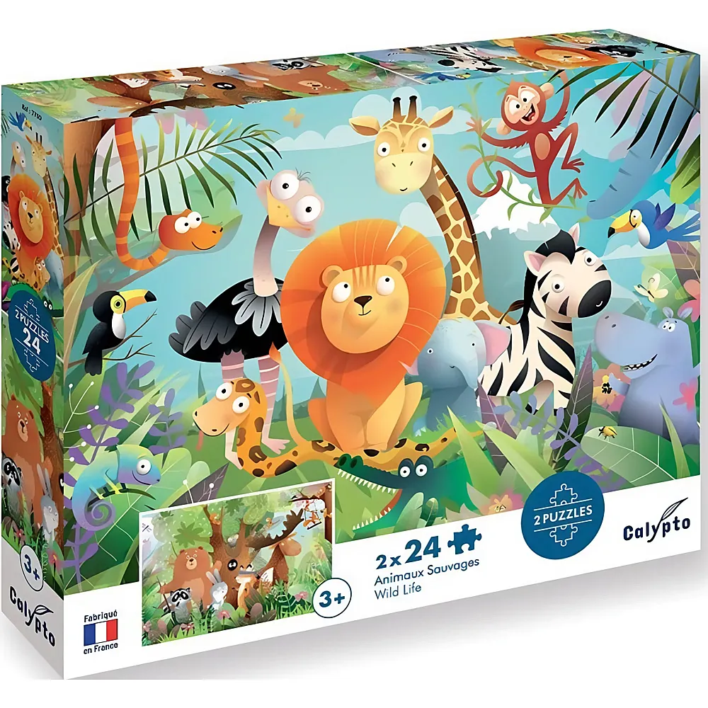 Calypto Puzzle 2in1 Wald & Dschungel - 24 Teile