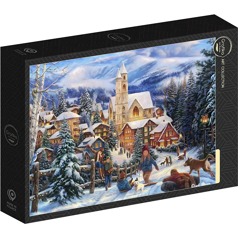 Grafika Puzzle Art Collection Chuck Pinson Sledding To Town 500Teile