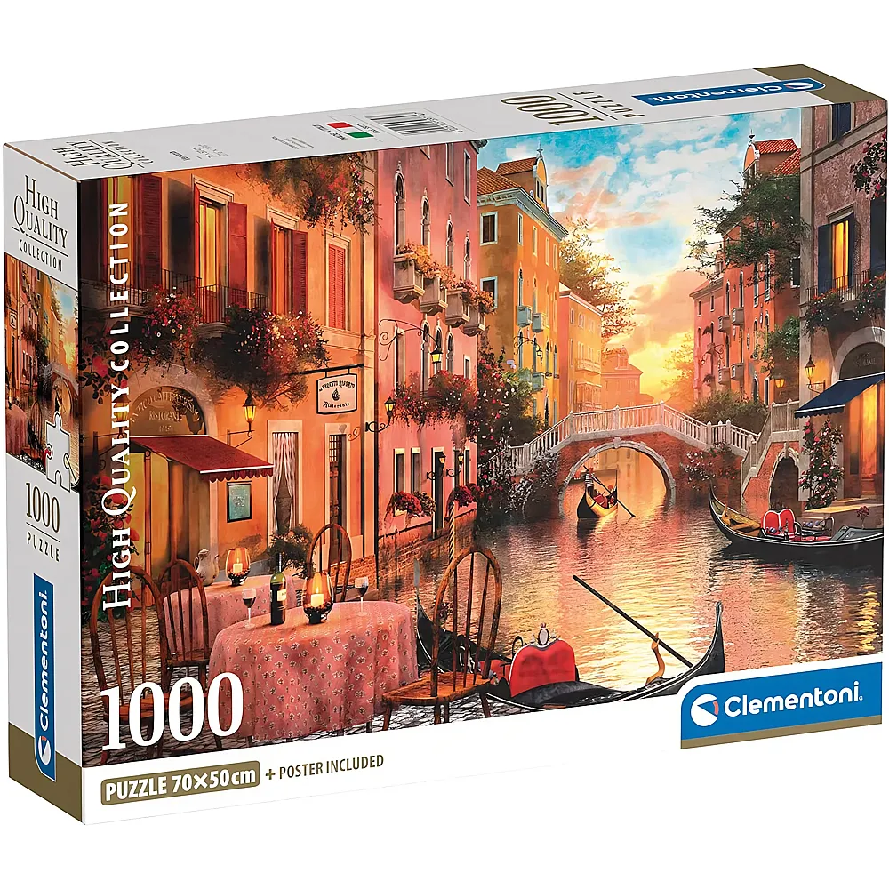Clementoni Puzzle High Quality Collection Kanal in Venedig - 1000 Teile