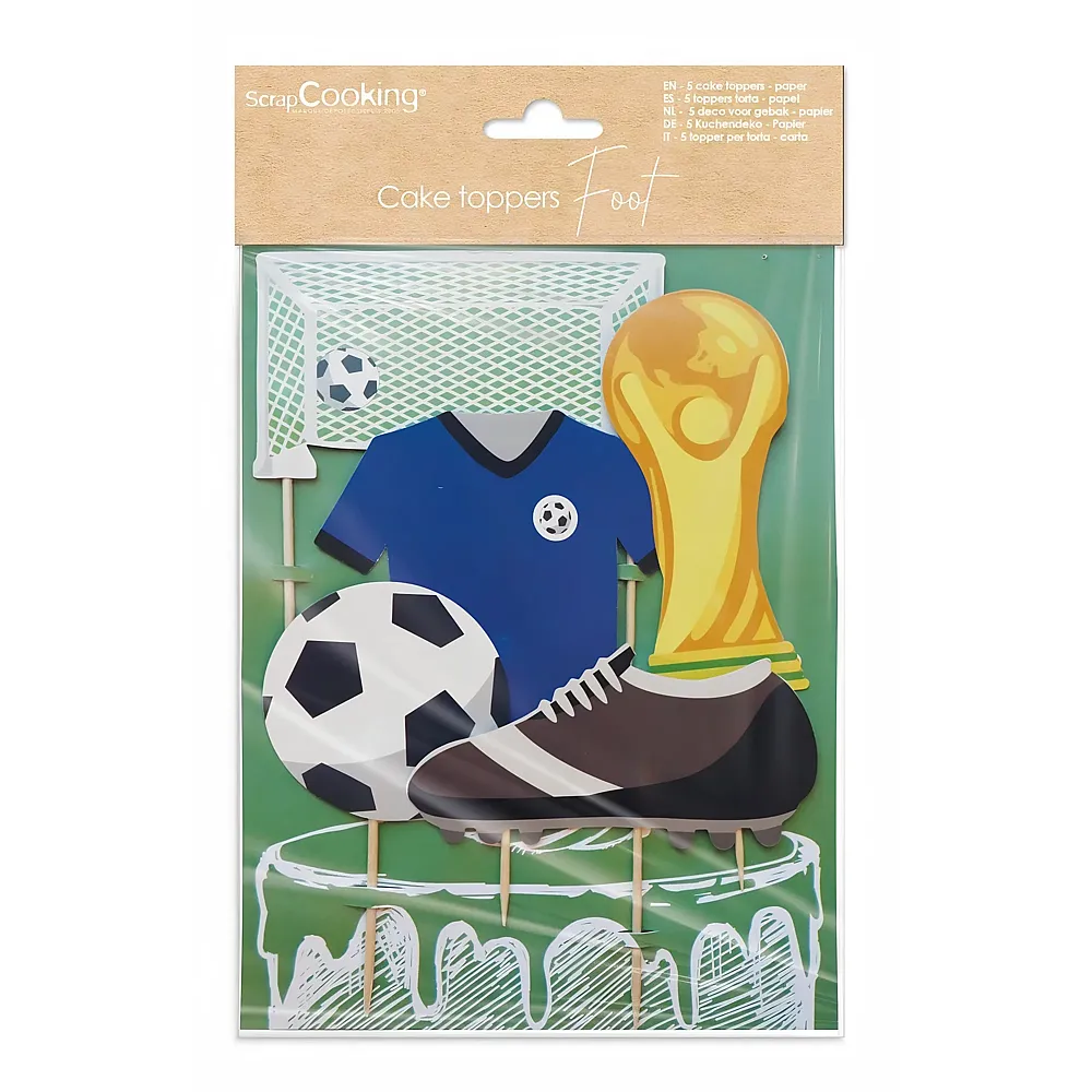 ScrapCooking Kuchendekoration Fussball 5Teile