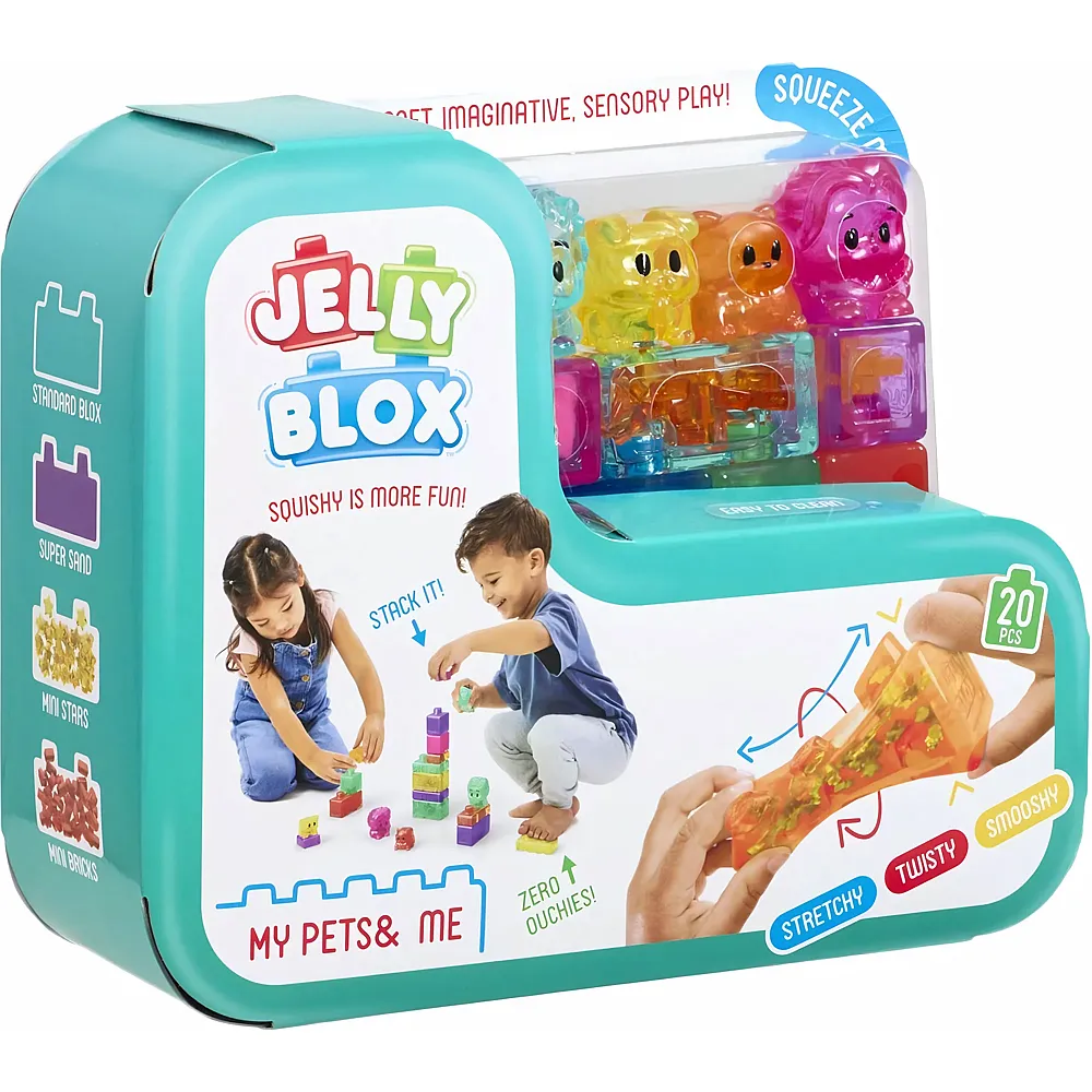 Jelly Blox My Pets and Me Bauspielzeug, 20 weiche Elemente - Suche