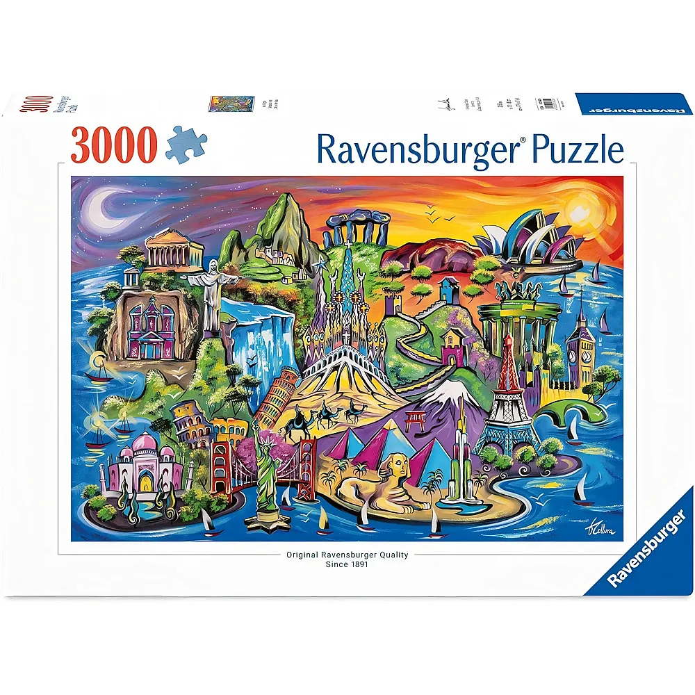 meinspielzeug - Ravensburger Puzzle Sch�tze der Welt - 3000 Teile | Puzzle 3000+ Teile