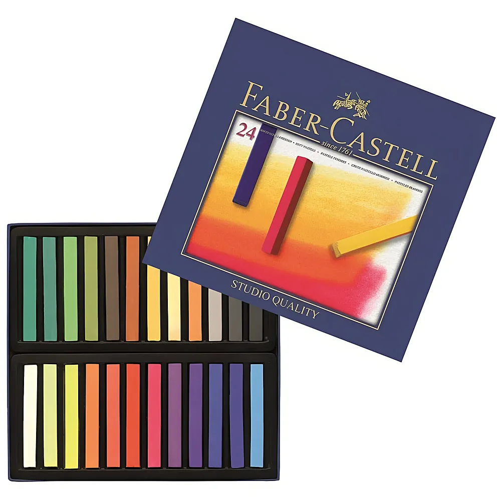 Faber-Castell Softpastellkreide STUDIO 24er Kartonetui | Farbe & Kreide