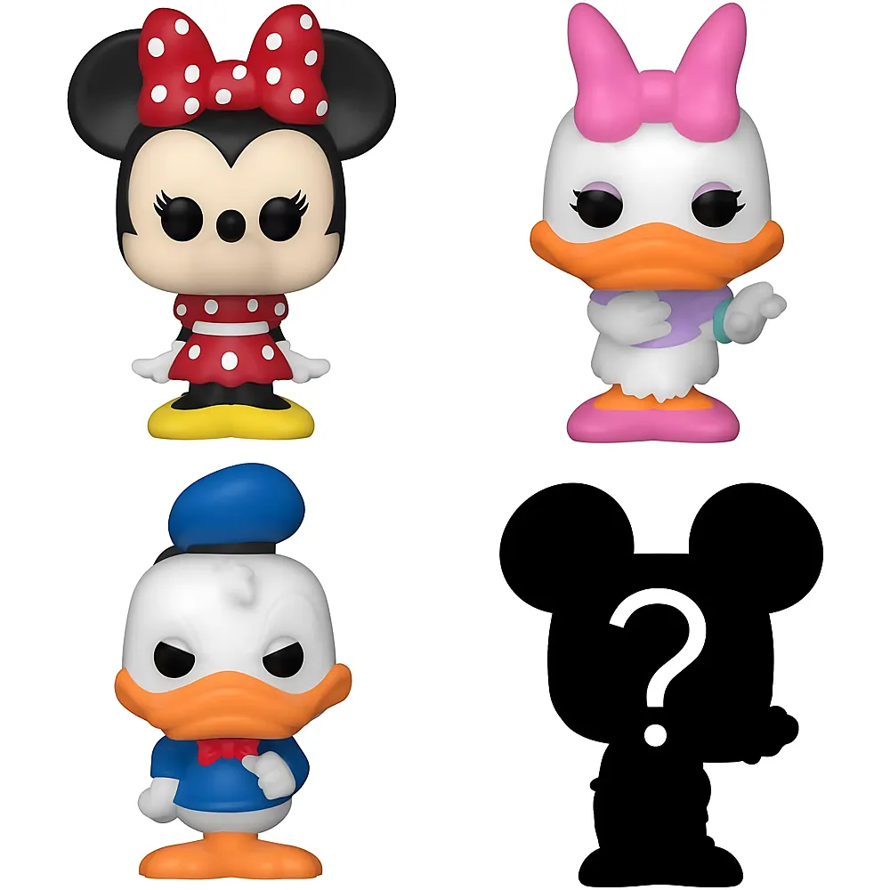 Funko Bitty Pop Minnie Mouse, Daisy Duck, Donald Duck und Mystery 4Teile