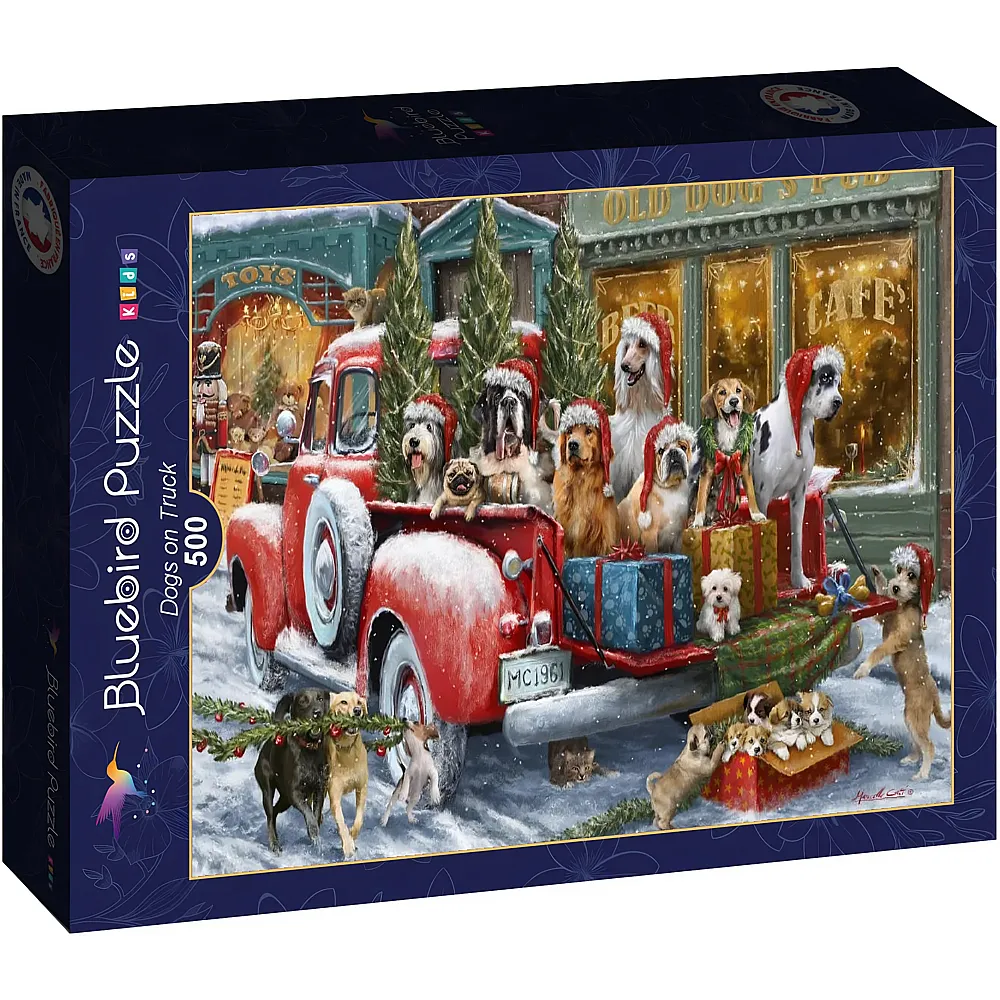 Bluebird Puzzle Dogs on Truck 500Teile
