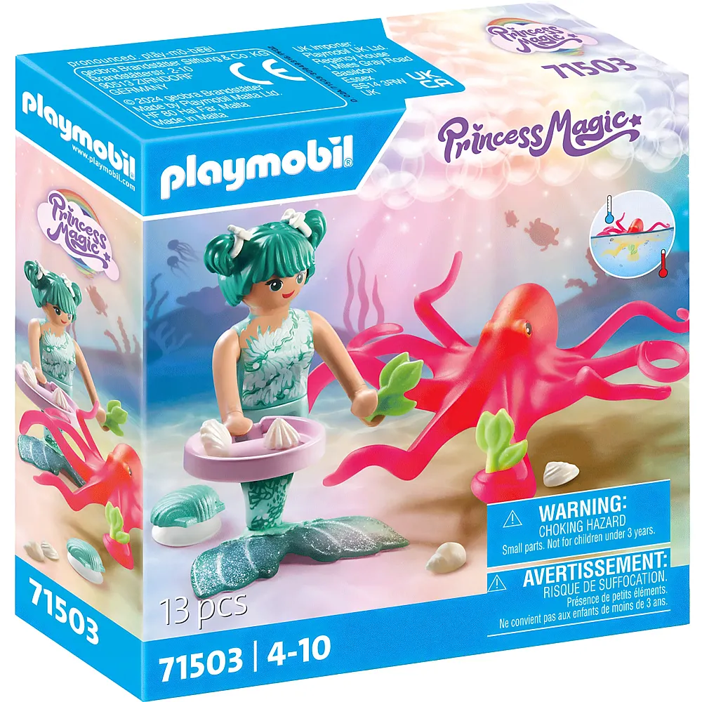 PLAYMOBIL Princess Magic Meerjungfrau mit Farbwechselkrake 71503