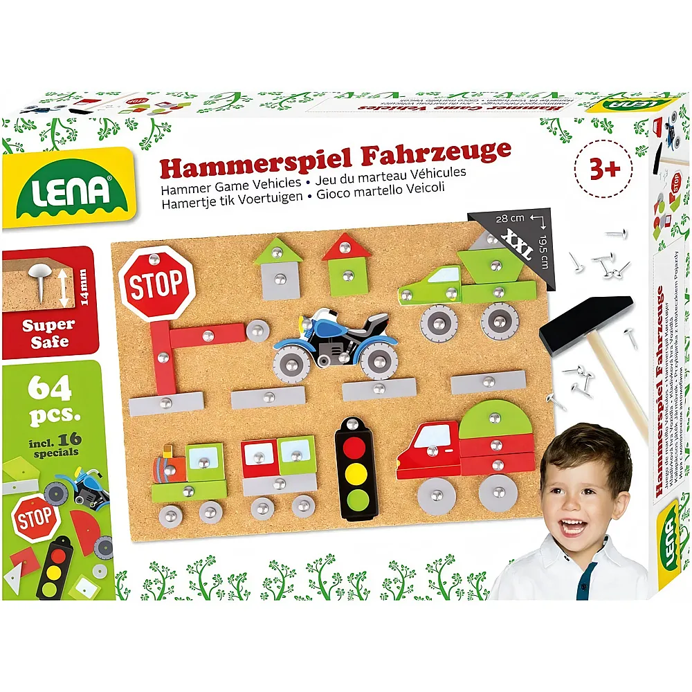 Lena Hammerspiel Fahrzeuge - 64 Teile