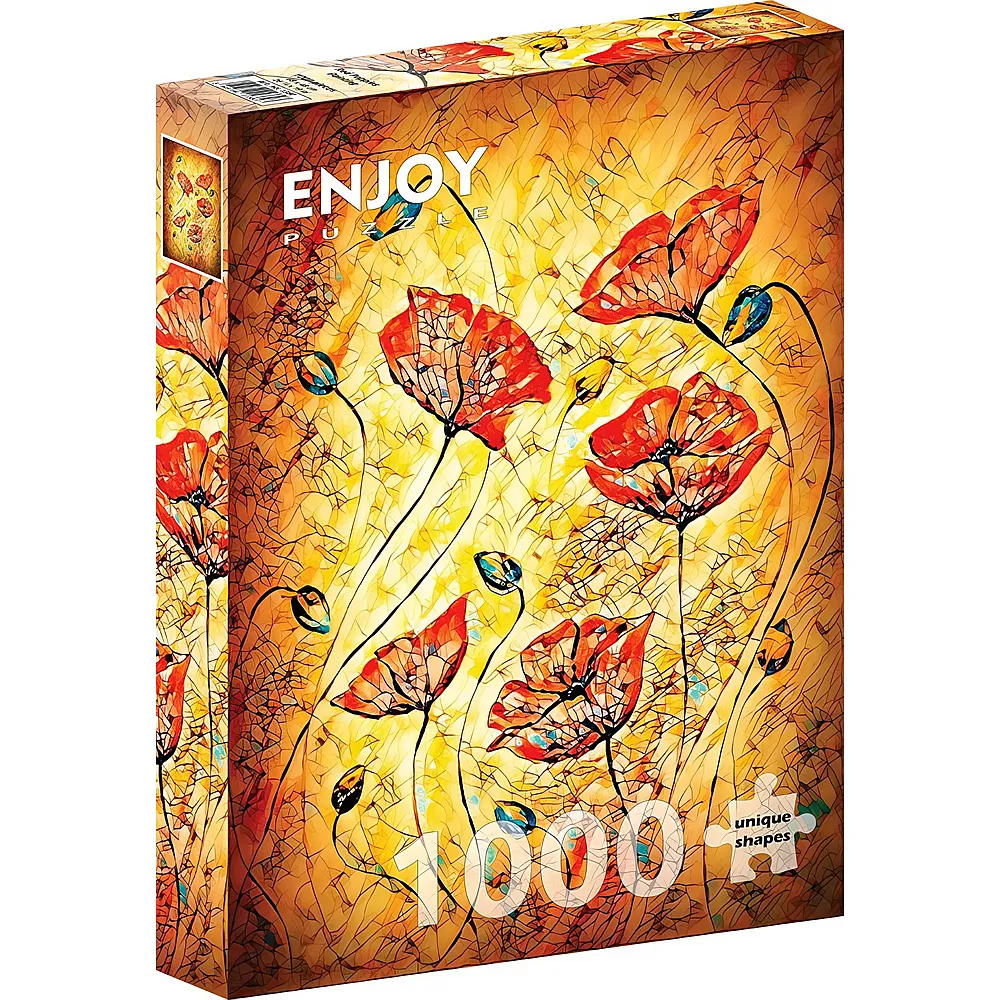 Enjoy Puzzle Rote Mohnblumen-Malerei - 1000 Teile