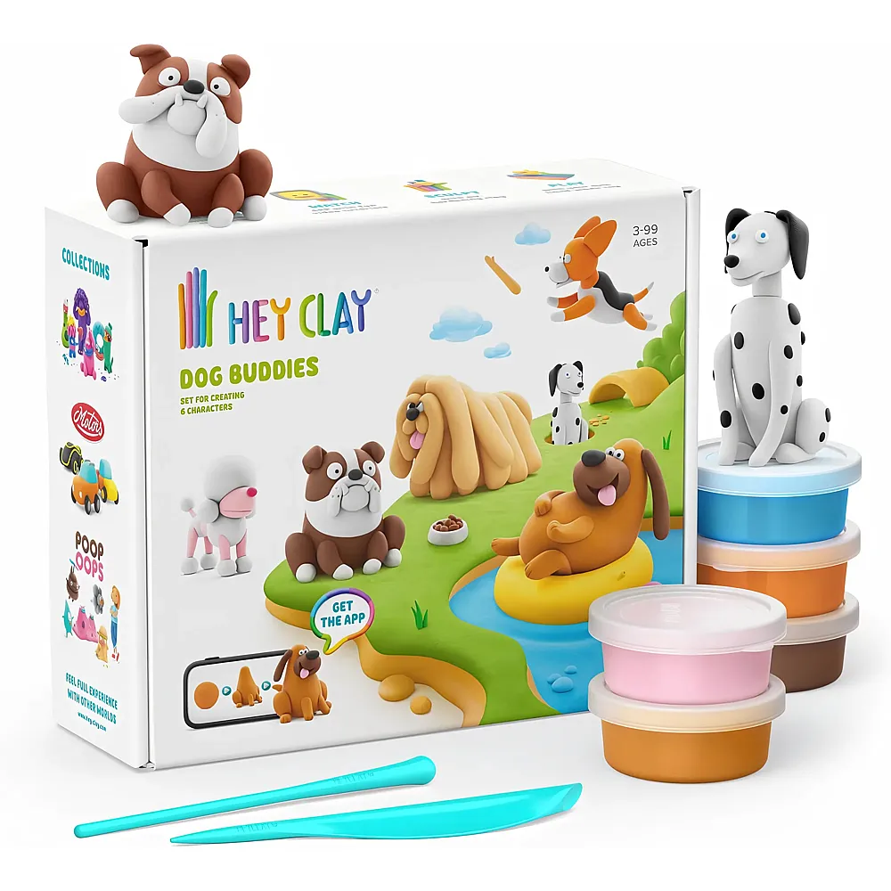 Hey Clay Hundefreunde - 15 Dosen - Kneten & Formen