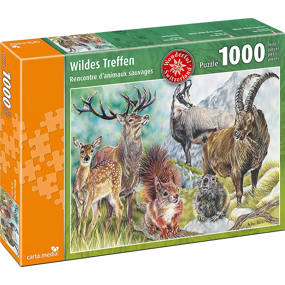 carta media Puzzle Wildes Treffen - 1000 Teile | Puzzle 1000 Teile