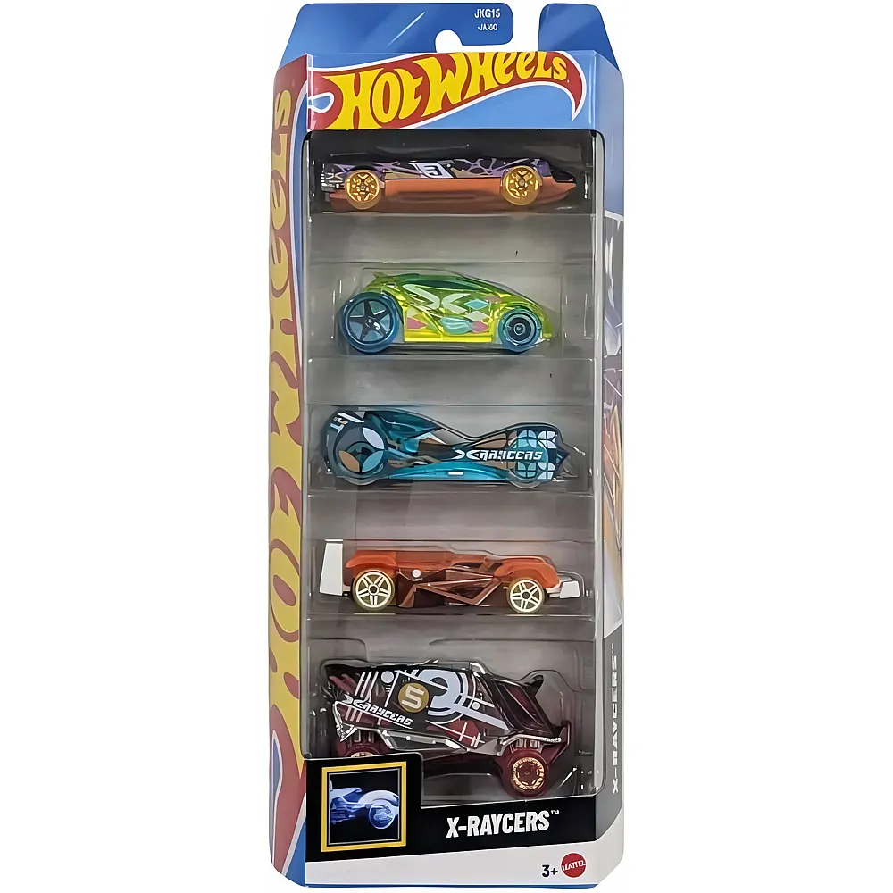meinspielzeug - Hot Wheels 5er Geschenkset X-Raycers - 1:64 | Autos