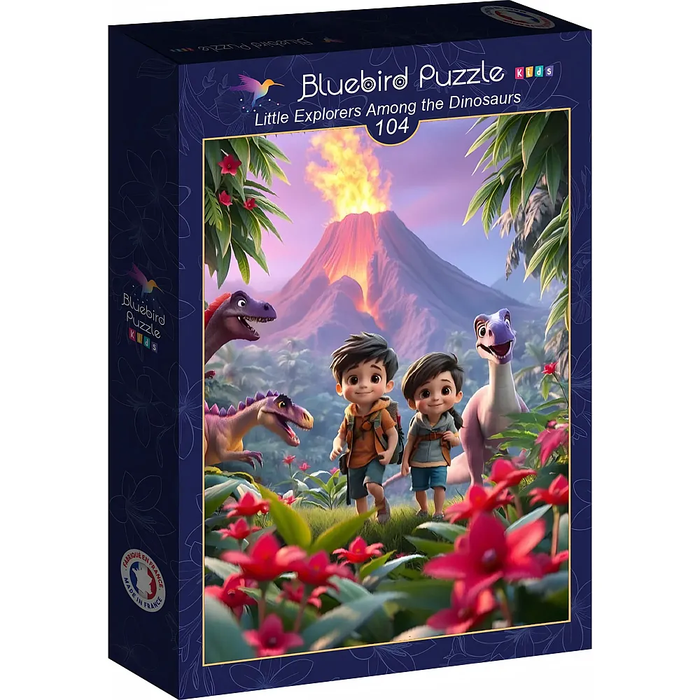 Bluebird Puzzle Kleine Entdecker bei den Dinosauriern - 104 Teile