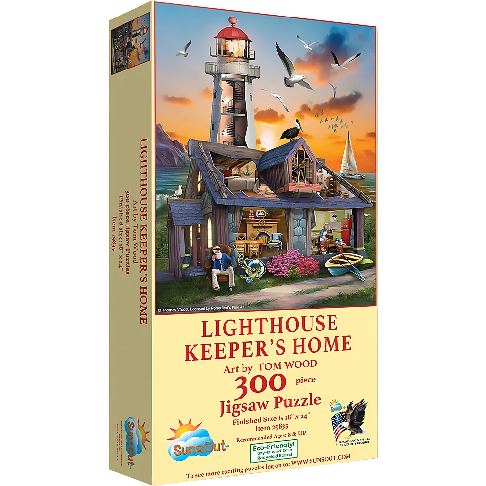SunsOut Puzzle Tom Wood Haus des Leuchtturmw�rters 300Teile