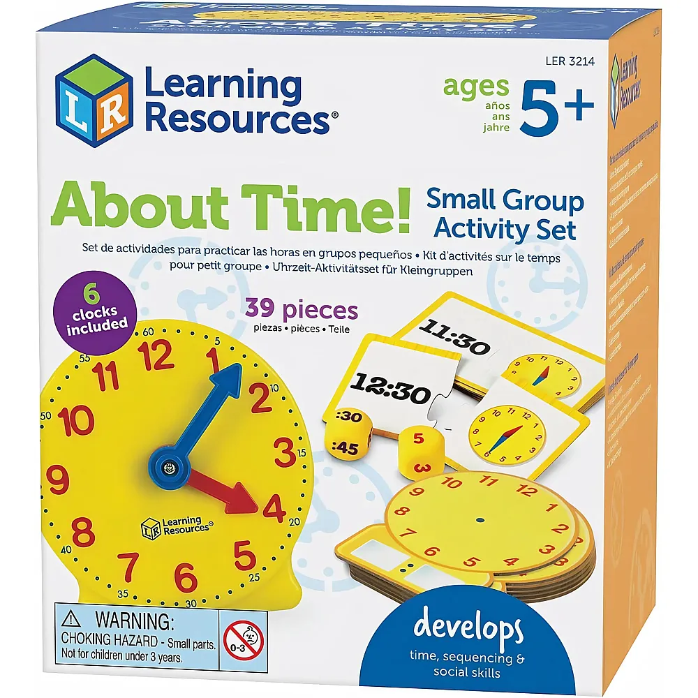 Learning Resources About Time Uhrzeit Aktivit�tsset f�r Kleingruppen - 39 Teile