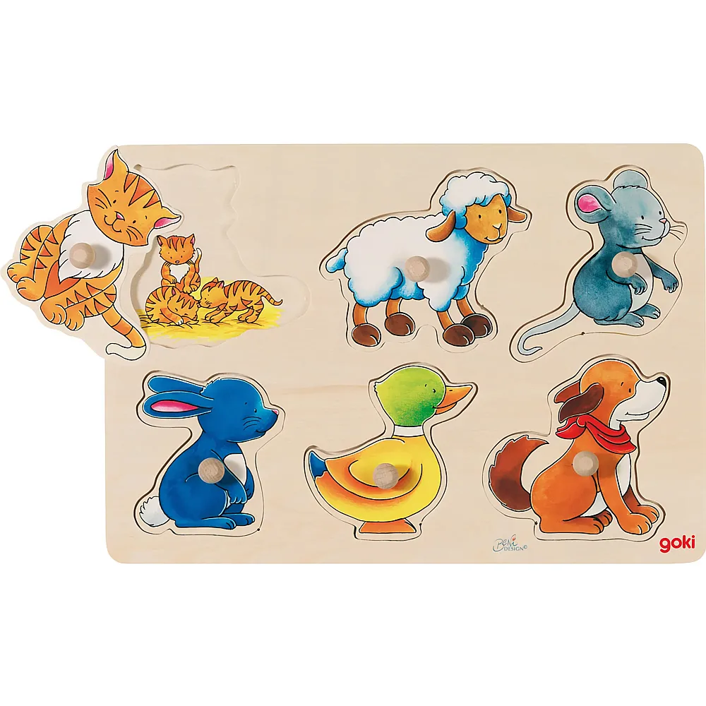meinspielzeug - Goki Hintergrundbildpuzzle Mutter und Kind