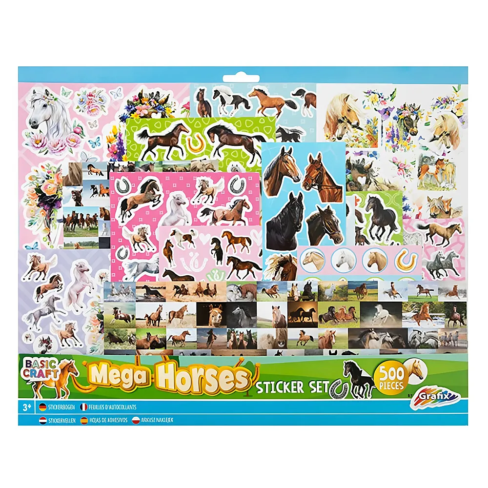 Grafix Mega Sticker-Set Pferde 500Teile