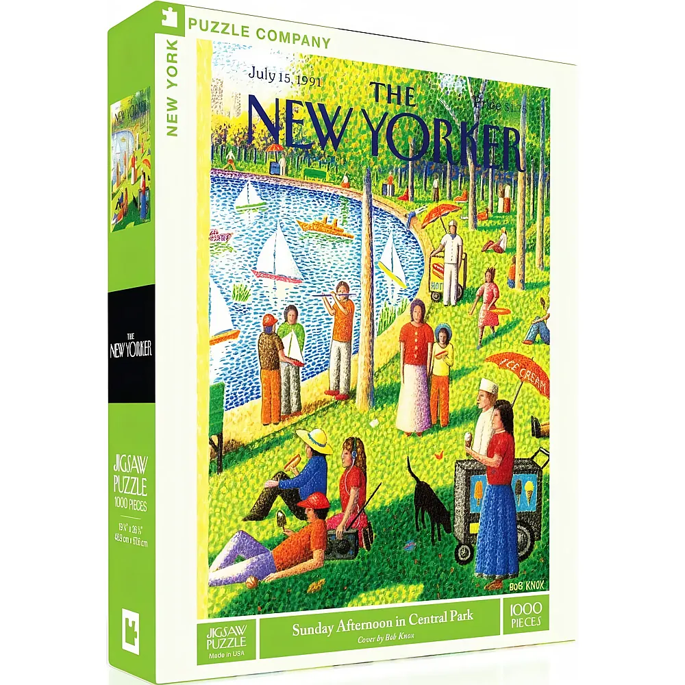 New York Puzzle Company The New Yorker - Sunday Afternoon in Central Park 1000Teile