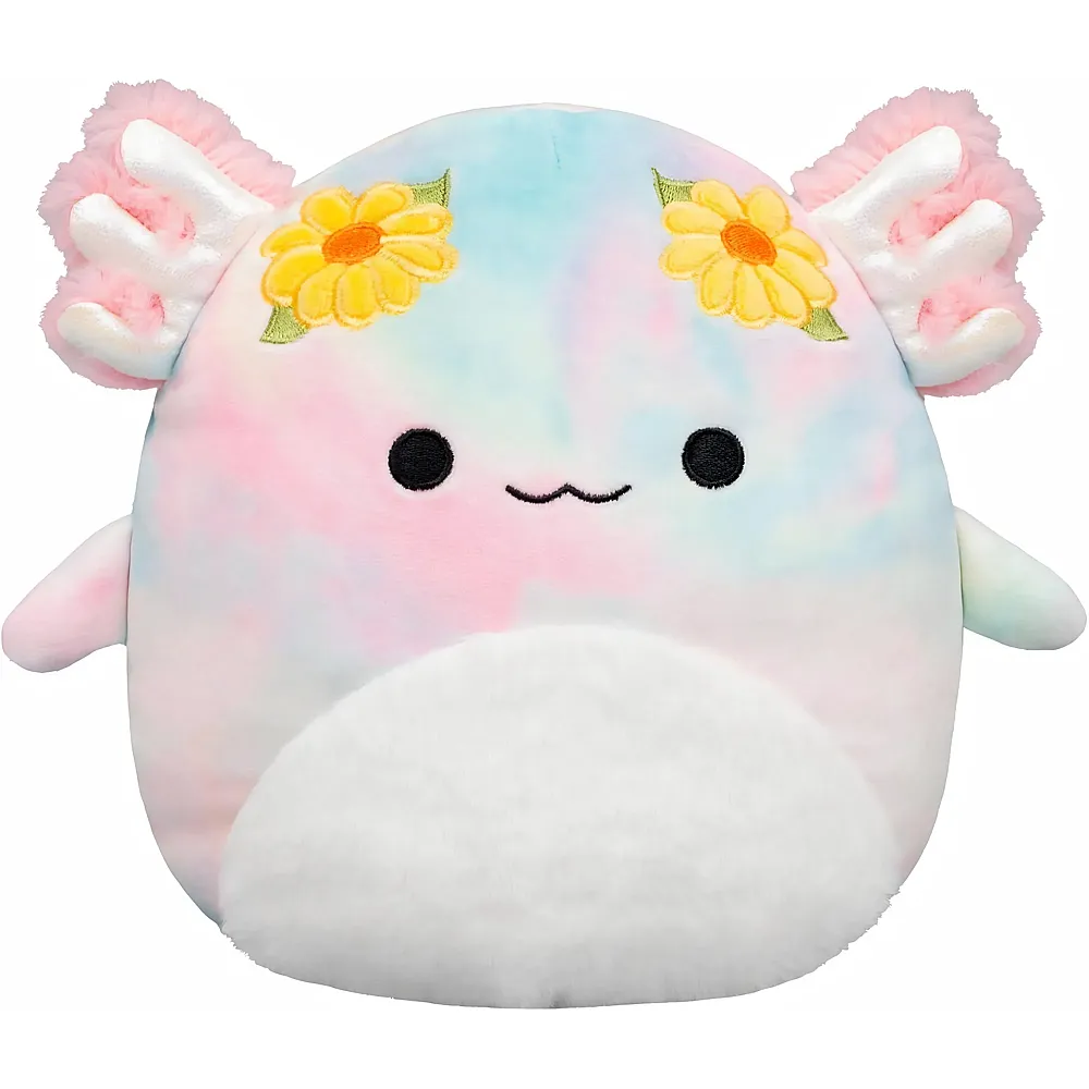 Squishmallows Pl�sch Tinley der Axolotl mit Blumen - 19 cm