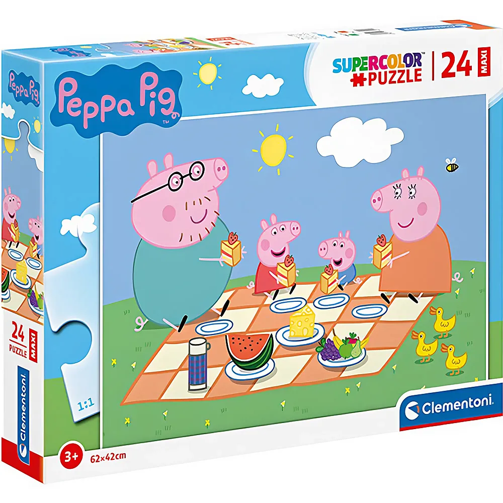 Clementoni Puzzle Supercolor Maxi Peppa Pig 24XXL | Puzzle XXL-Teile