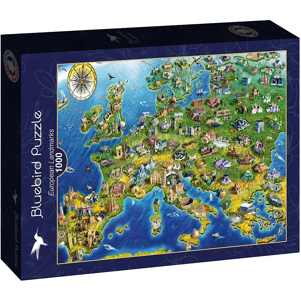 Bluebird Puzzle Adrian Chesterman European Landmarks 1000Teile