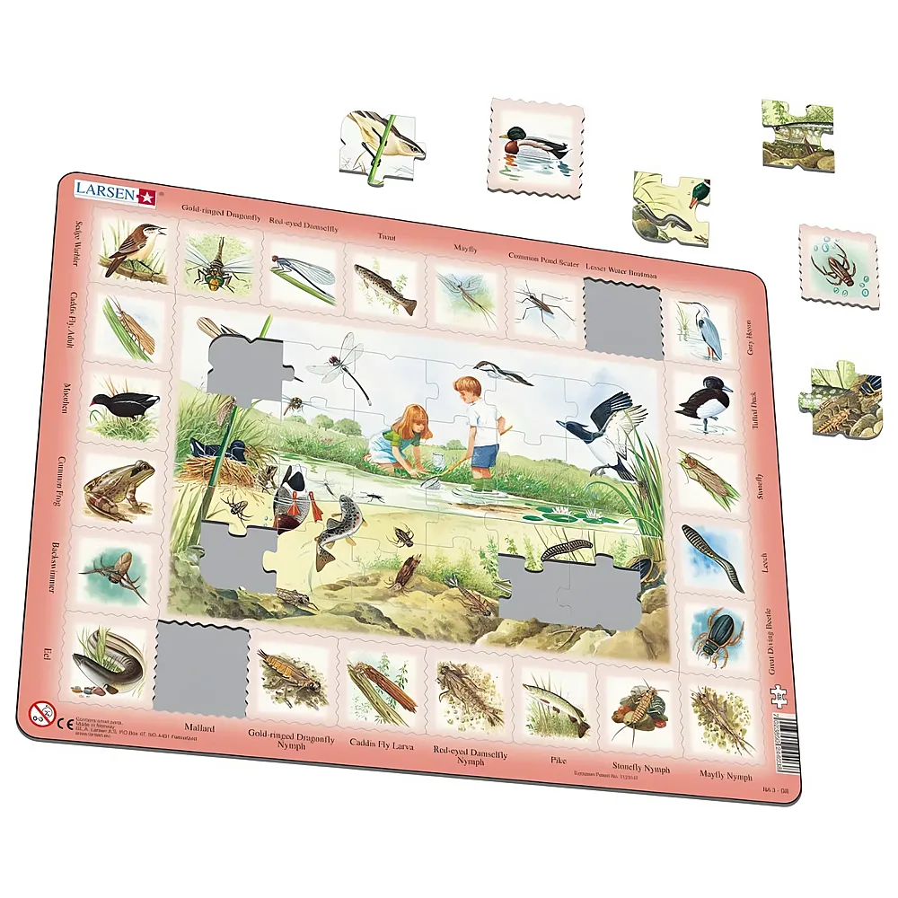 Larsen Puzzle Der Teich auf Franz�sisch - 48 Teile | Puzzle 10-104 Teile