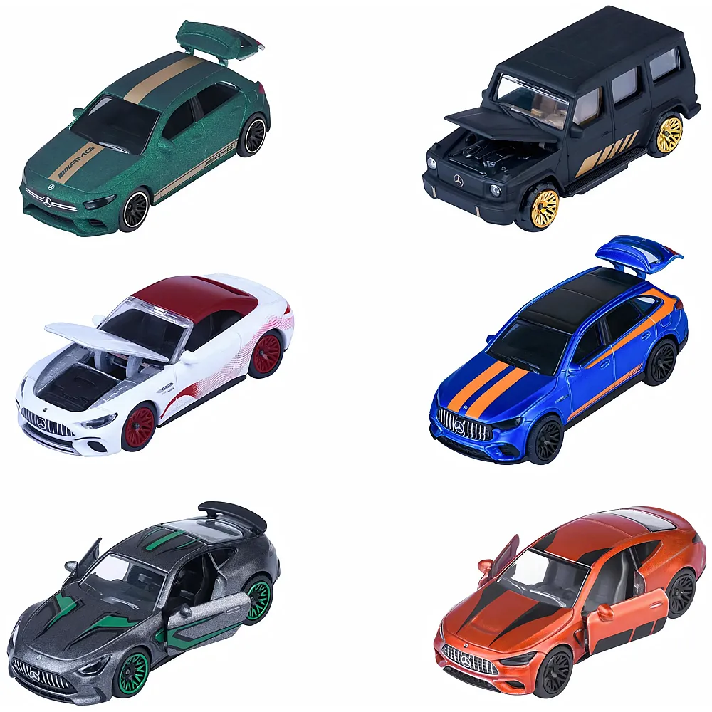Majorette Mercedes-AMG Deluxe Cars, 6-sort. - Marques