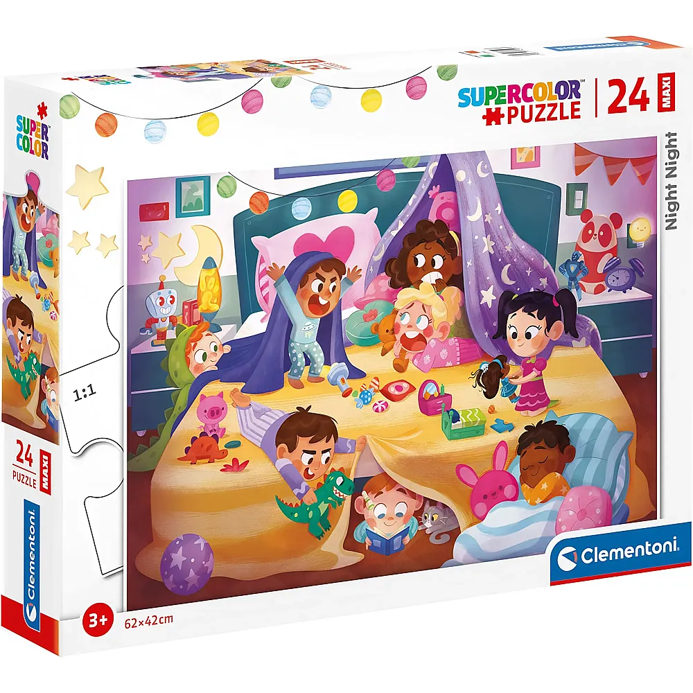 Clementoni Puzzle Supercolor Nighty Night - 24 Teile
