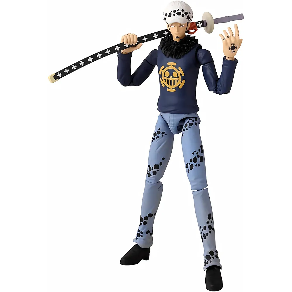 Bandai  Anime Heroes  One Piece  Anime Heroes-Figur 17 cm  Trafalgar Law  Gelenkfigur Law One Piece  Offizielle Lizenz