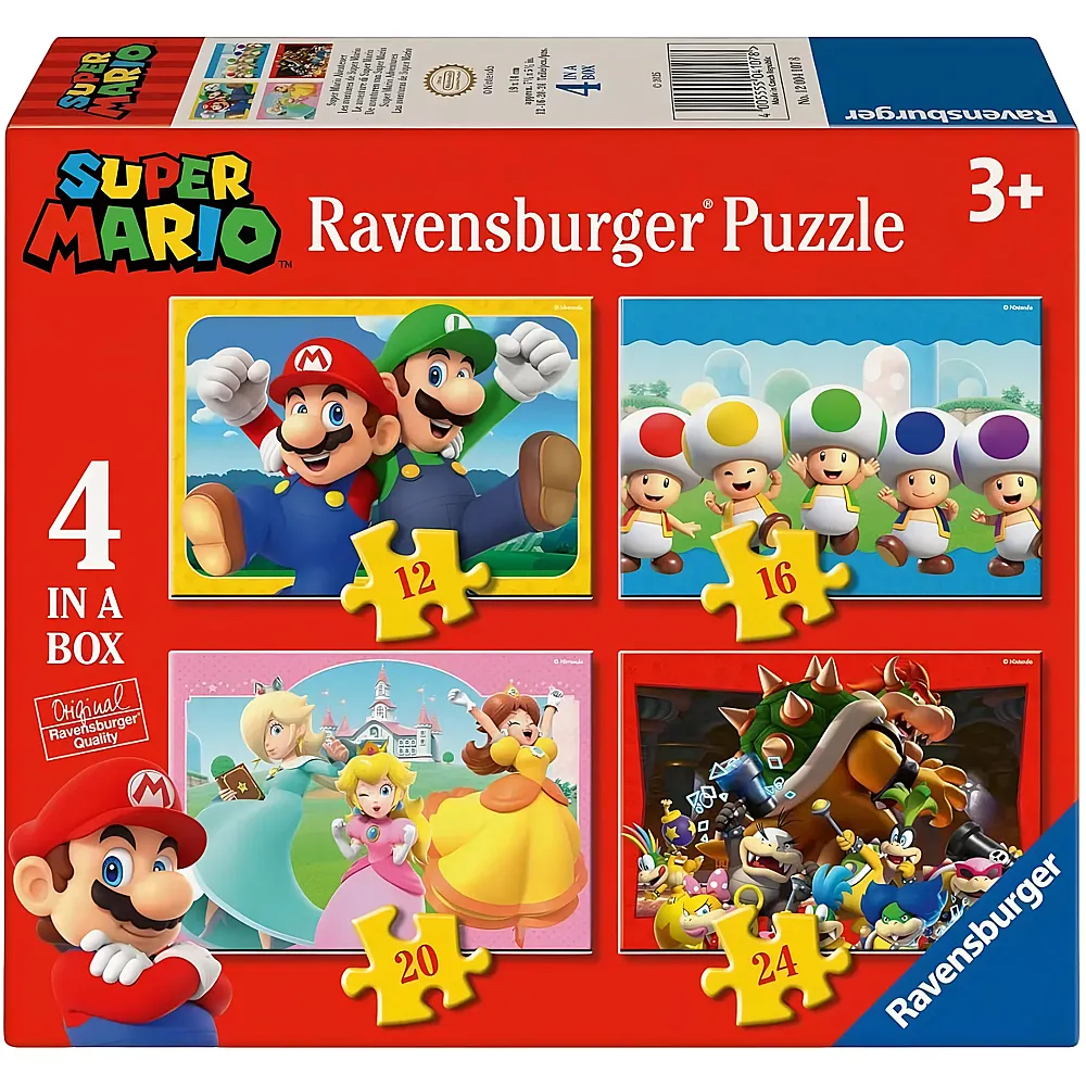 Ravensburger Puzzle 4in1 Super Mario 12-24