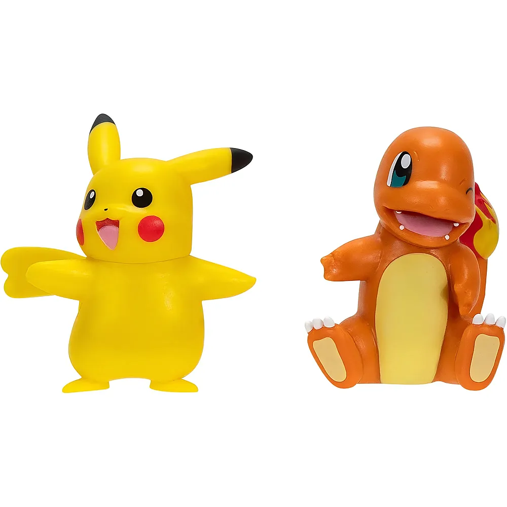 Jazwares Pok�mon Battle Figure First Partner 2er Pack Glumanda Pikachu