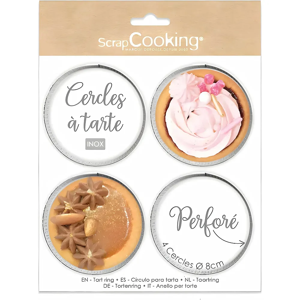 ScrapCooking Tortenring perforiert rund - 4 Teile | Backen & Dekorieren