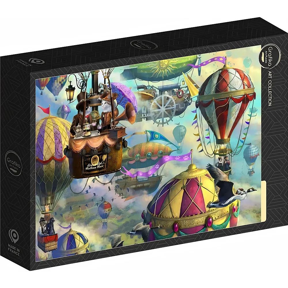 Grafika Puzzle Art Collection Das grosse Katzenballonrennen - 1000 Teile