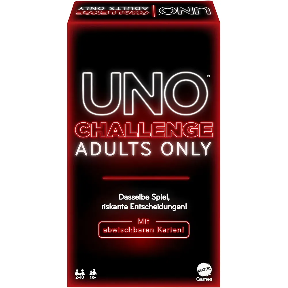 Mattel Games UNO Challenge Adults Only - Deutsch