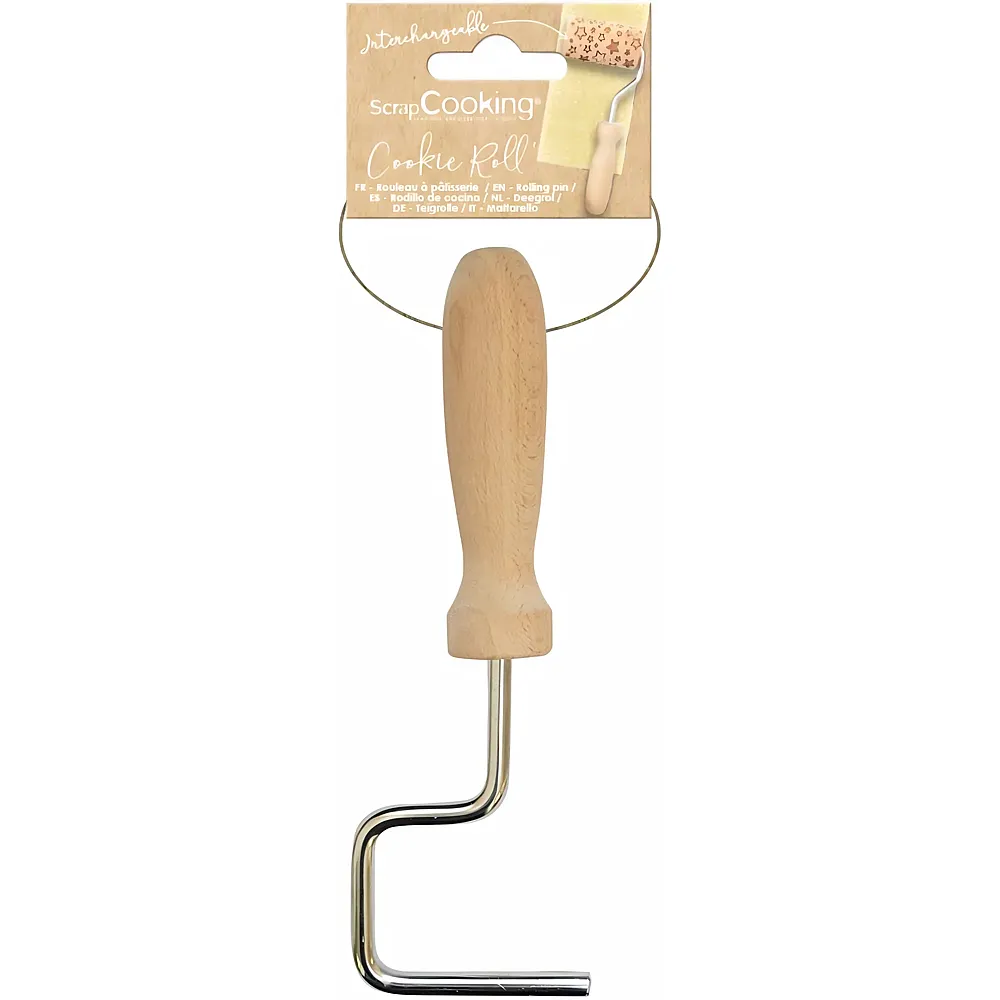 ScrapCooking Griff f�r mini-Holzrolle mit Pr�gung