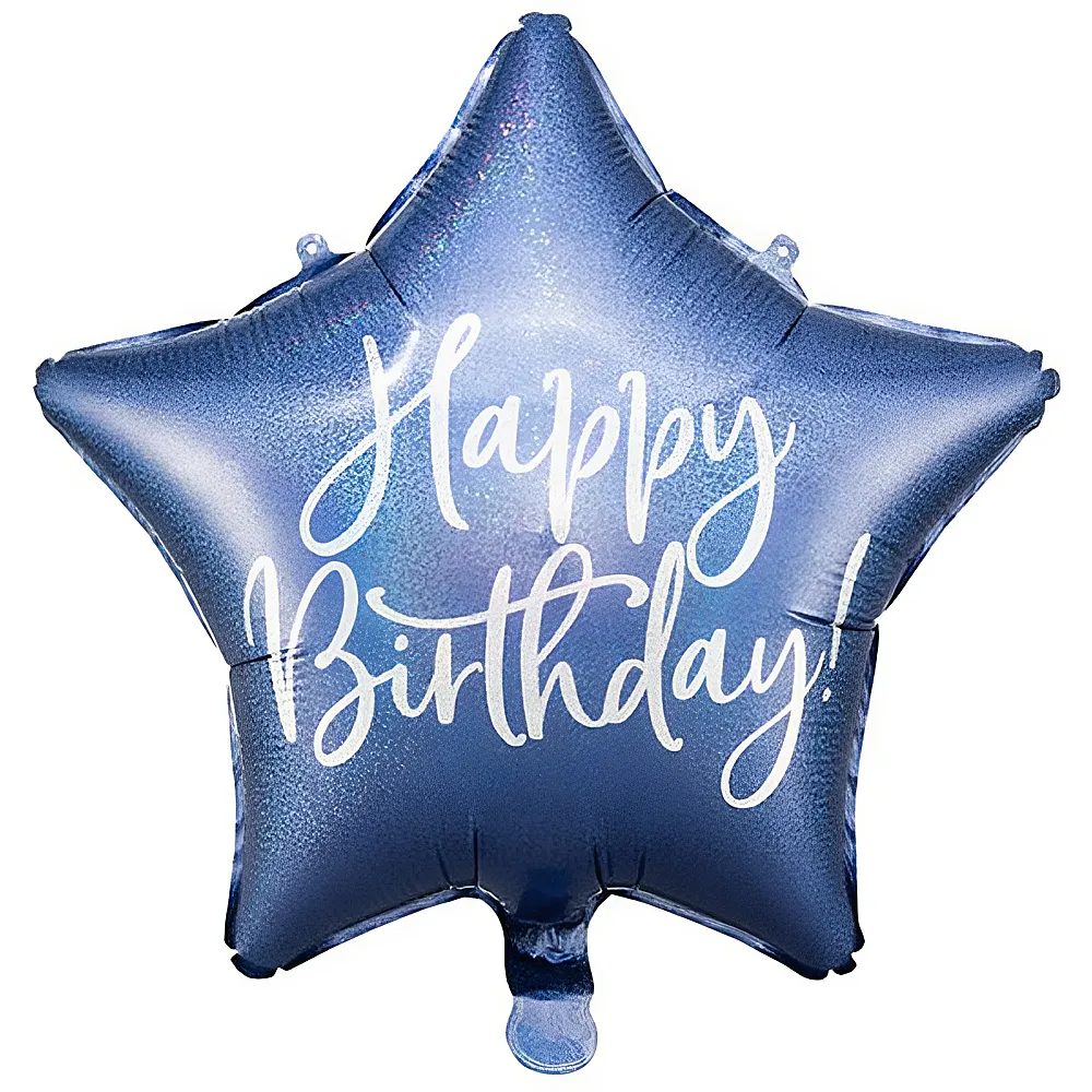 Amscan Folienballon Stern Happy Birthday 40cm | Kindergeburtstag