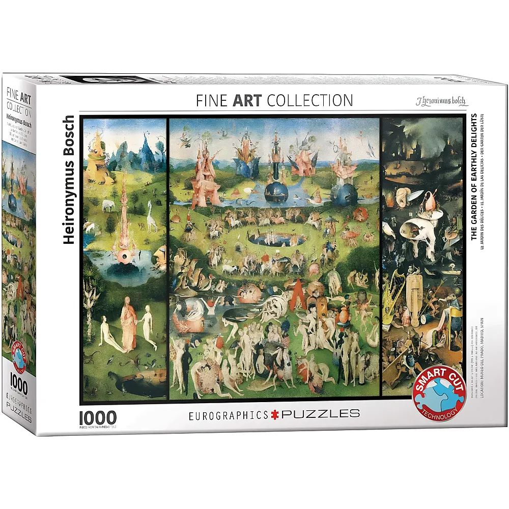 meinspielzeug - Eurographics Puzzle Der Garten der L�ste, J�r�me Bosch - 1000 Teile | Puzzle 1000 Teile