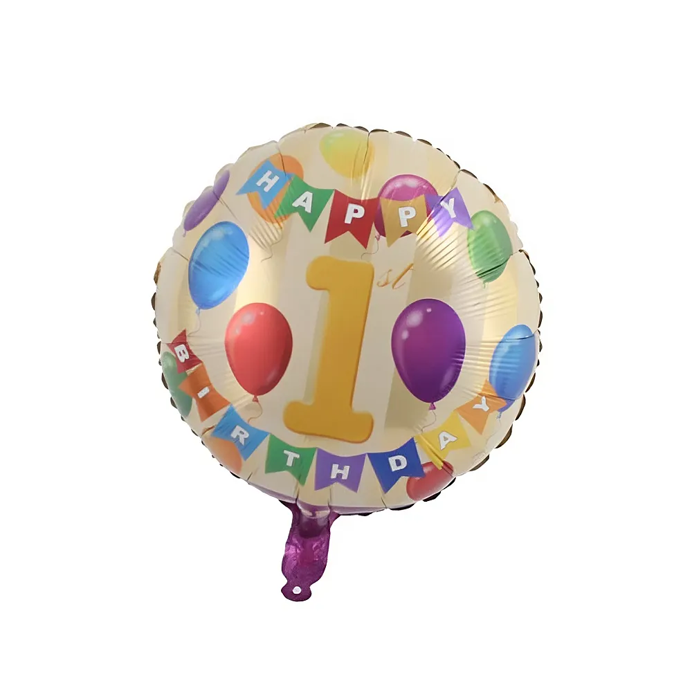 Riethmller Folienballon Zahl 1 | Kindergeburtstag