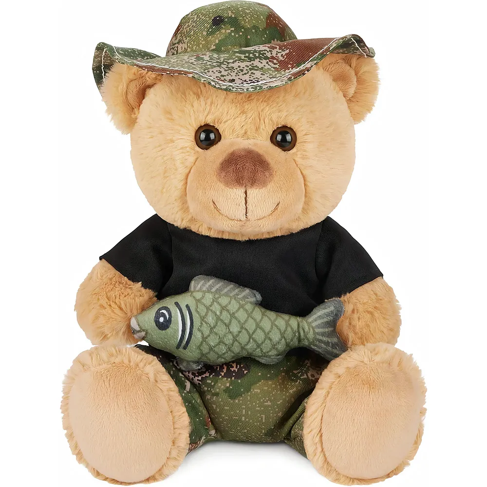 Brubaker Teddyb�r Angler mit Fisch und Anglerhut - 25 cm